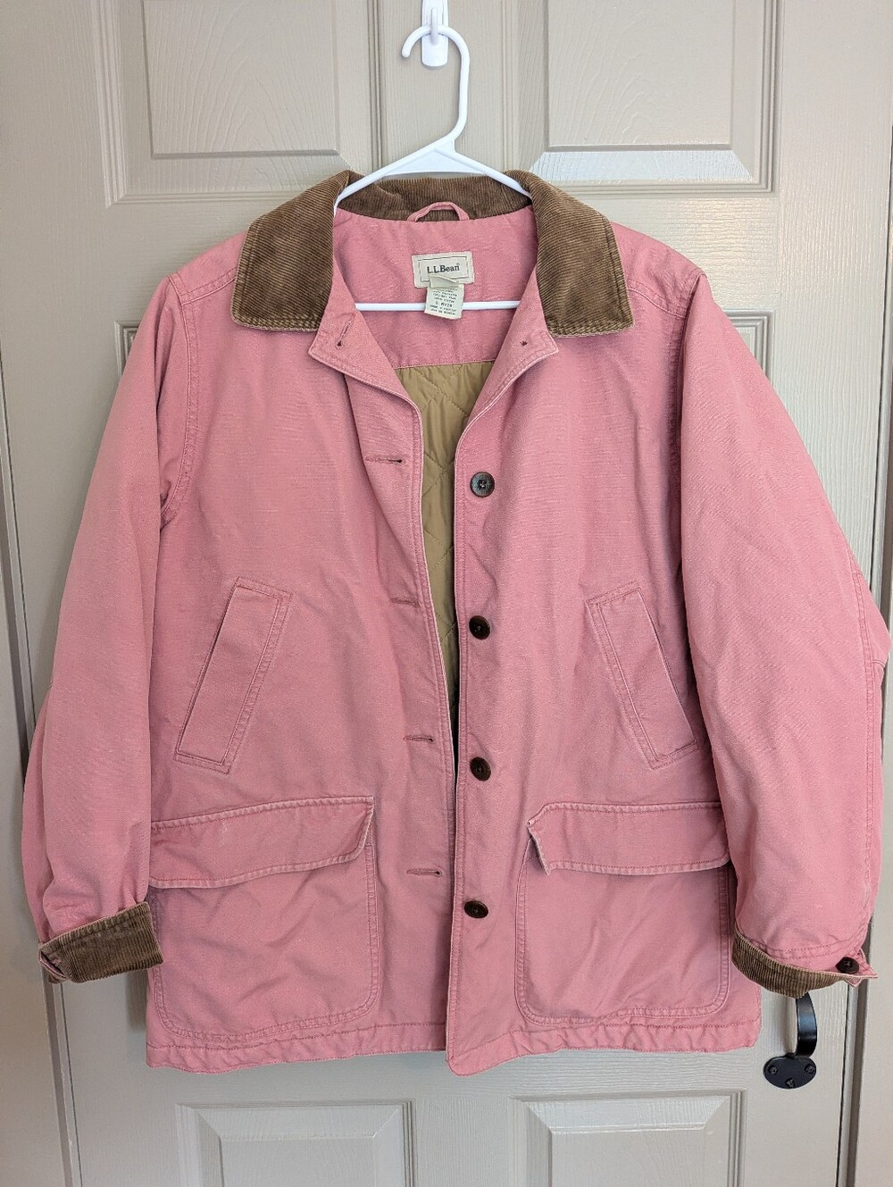 LL Bean Vintage Pink Chore Coat Women’s L Cottagecore Barn Jacket